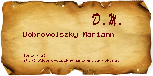 Dobrovolszky Mariann névjegykártya